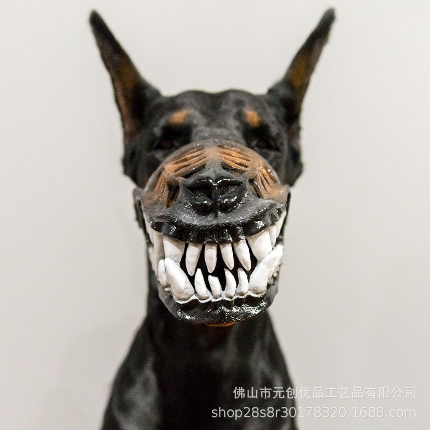 Dog Mask Halloween Mask Dinosaur Dog Mouth Latex Funny Pet Hood Movable Teeth Pet Dress Up