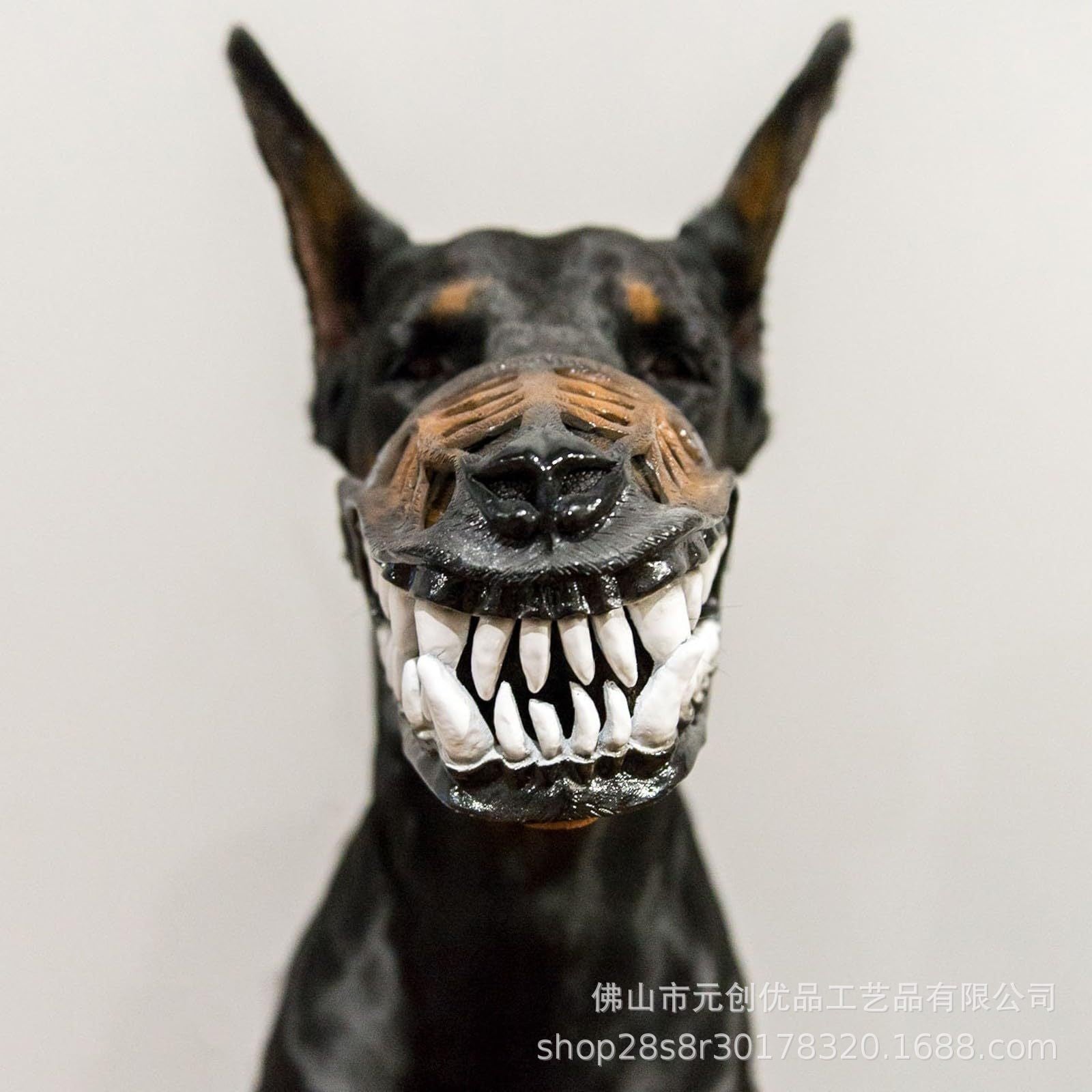 Dog Mask Halloween Mask Dinosaur Dog Mouth Latex Funny Pet Hood Movable Teeth Pet Dress Up