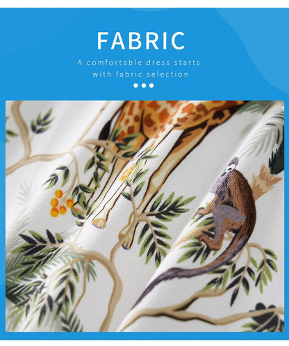 Newborn Clothes Forest Animal Print Casual Comfortable Soft 0-18 Boys And Girls Spring And Autumn Long Sleeved Baby Jumpsuit