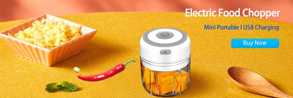 HiPiCok Moedor de Carne Elétrico Triturador de Alho Picador de Alimentos Mini Triturador de Alho Máquina de Moer Legumes USB Utensílios de Cozinha