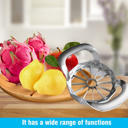 Apple Slicer And Corer, Sturdy and Sharp 12-Blade Stainless Steel Apple Cutter Divider Pitter Fruit Cutter Tools