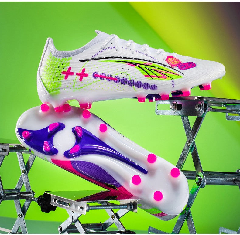 Soccer Shoes Men's Football Field Boots Grass Training Society Sports Soccer Cleats Without ShoeLaces Crampons De Football