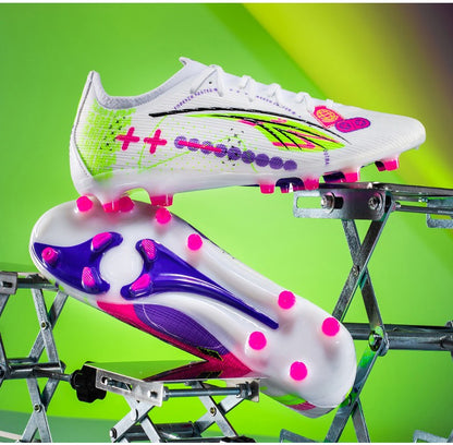 Soccer Shoes Men's Football Field Boots Grass Training Society Sports Soccer Cleats Without ShoeLaces Crampons De Football
