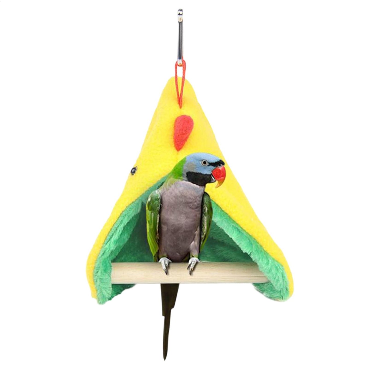 Ninho de Pássaro para Gaiola Pendurável de Inverno Quente Ninho de Descanso de Madeira Triangular para Calopsitas Tentilhões Loja de Animais de Estimação