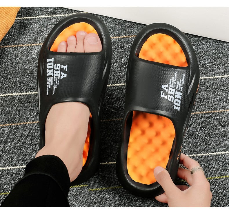 New Summer Man Massage Slippers 2023 Indoor Outdoor Sandals Beach Casual Shoes Soft Bottom Slippers Male Flip Flops Mens Sandals