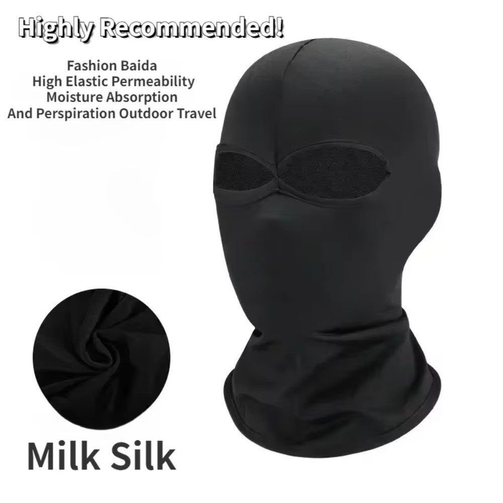2pcs Black Cosplay Full Mask Thin Breathable Hood Cosplay Prop Party Decoration Ghost Festival Accessories Cosplay Head Cover