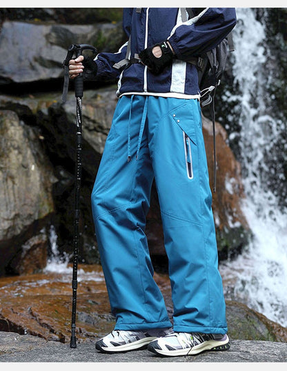 Calças de Caminhada Masculinas Inverno Quente Impermeáveis Corta-vento Refletivas para Escalada Acolchoadas Grossas para Camping Esqui Trekking Esportivas