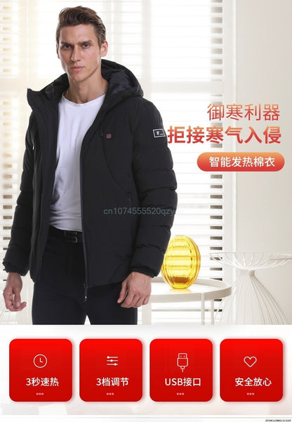 Heated Jackets Men's Women's Heating Jackets USB Electric Heating Jacket 13 Areas Heated Vest Thermal Clothing Coat Winter