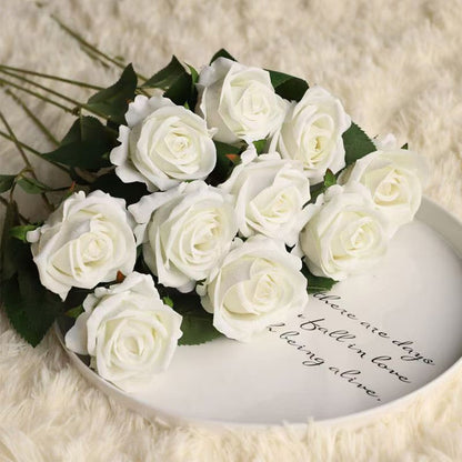 1/3/5/10/20pcs Roses Artificial Flowers Rose Flower Branch Artificial Red Roses Realistic Fake Rose for Wedding Home Decor