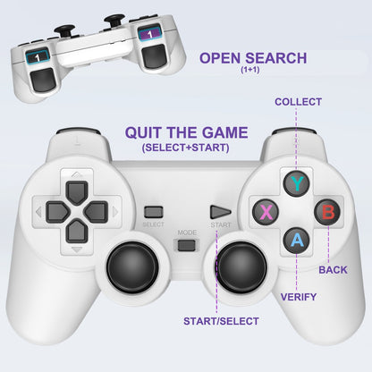 Projetor de Jogos Velec HY300 Pro HiFi 2 EM 1 Chip Profissional Projetor Android Com 2 Controles de Jogo Sem Fio 20000+ Jogos