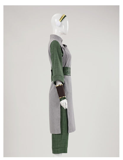 Toph Beifong Cosplay Costume Avatar of Last Airbender Live-action Gray Uniform Vest Tops Pants Outfits Halloween Carnival Suits