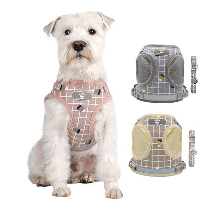 Coleira para cachorro com guia, coleira para gato, coleira para cachorro respirável, guia refletiva para cachorro, suprimentos para poodle