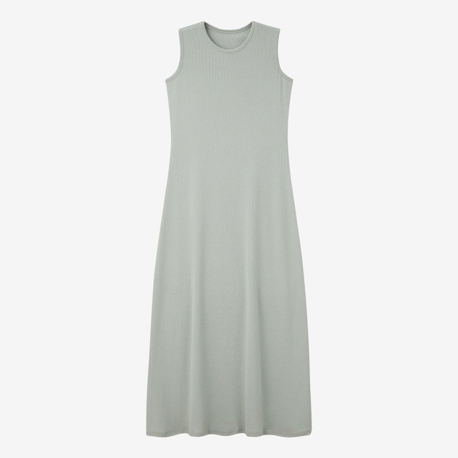AS 2025 summer ribbing closed-fit wrap tops + Aline dress high Stretch matching