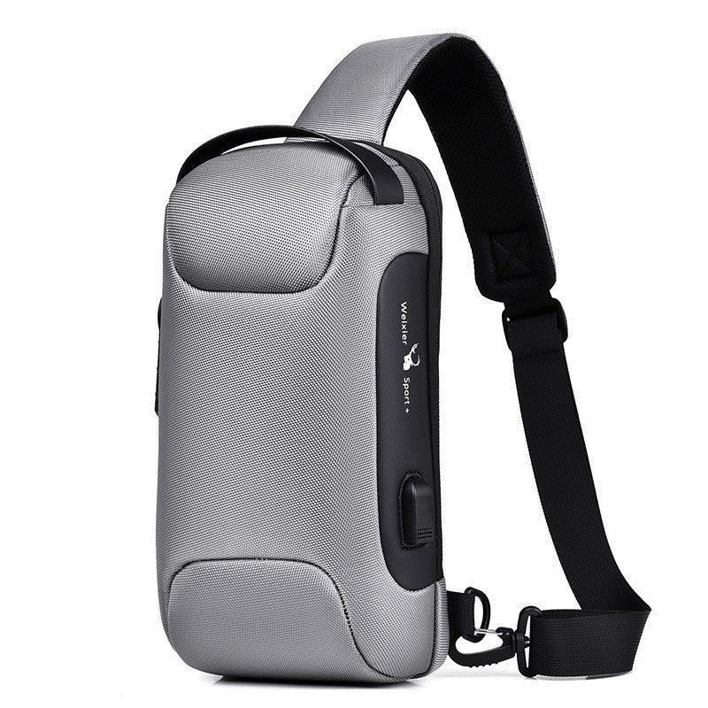 2023 Men's Chest Bag Waterproof Crossbody Bag Multifunction Anti-theft Travel Bags Shoulder Bag Male USB Charging Pouch for Man