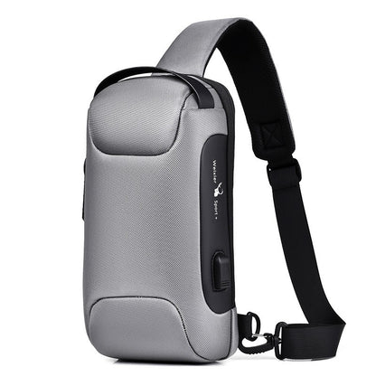 2023 Men's Chest Bag Waterproof Crossbody Bag Multifunction Anti-theft Travel Bags Shoulder Bag Male USB Charging Pouch for Man