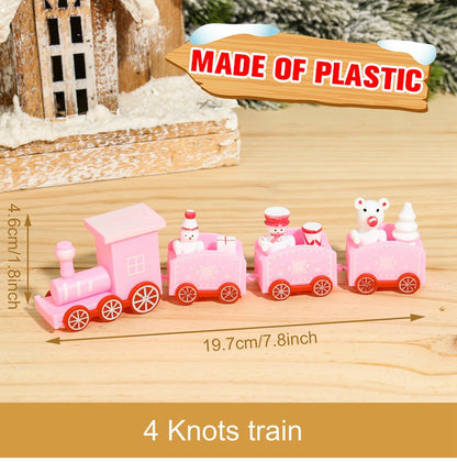 Wooden/Plastic Train Christmas Ornament Merry Christmas Decoration For Home 2025 Xmas Gifts Noel Natal Navidad New Year 2026