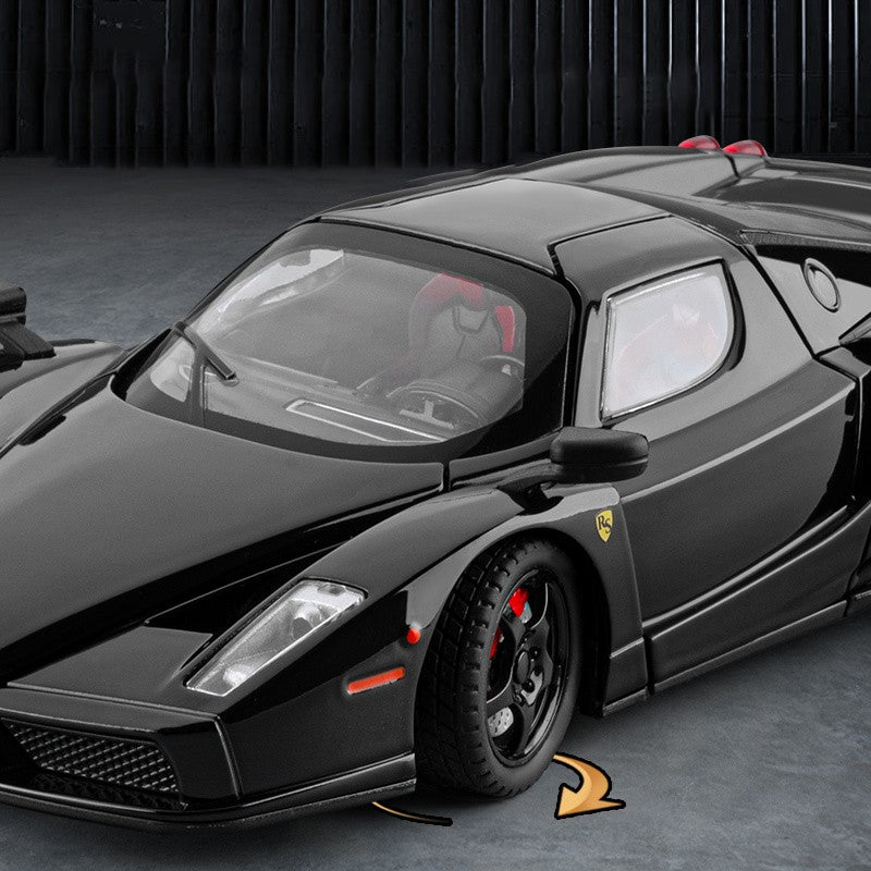 1:24 Carro Esportivo Enzo de Liga Leve Modelo de Carro em Escala Diecast Metal Miniatura Modelo de Carro Som?Luz Brinquedo Infantil Veículos Presentes