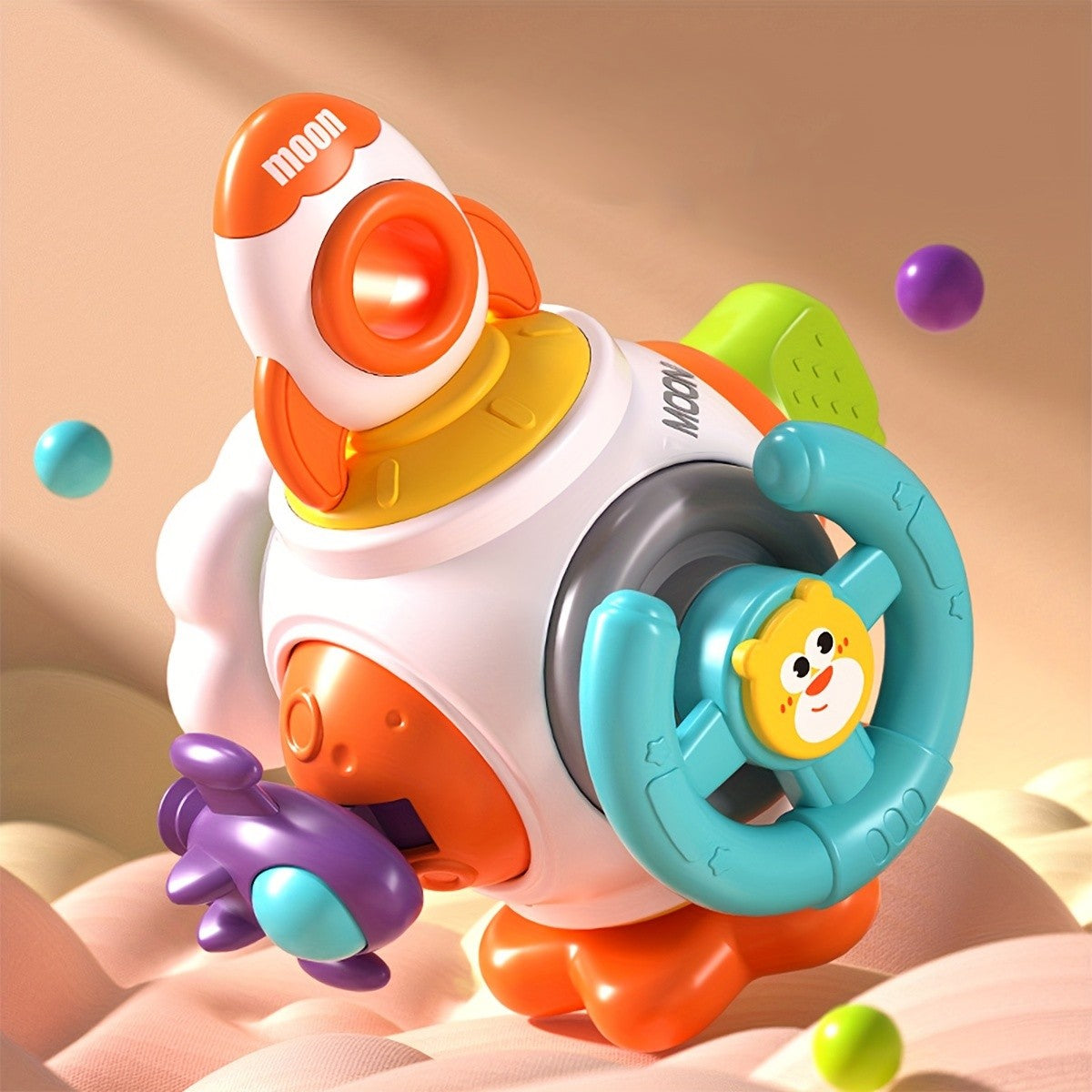 Montessori Busy Cube - 6-in-1 Toddler Fidget Toy for Early Education and Sensory Development - Hand-Eye -Gift (Random Color)