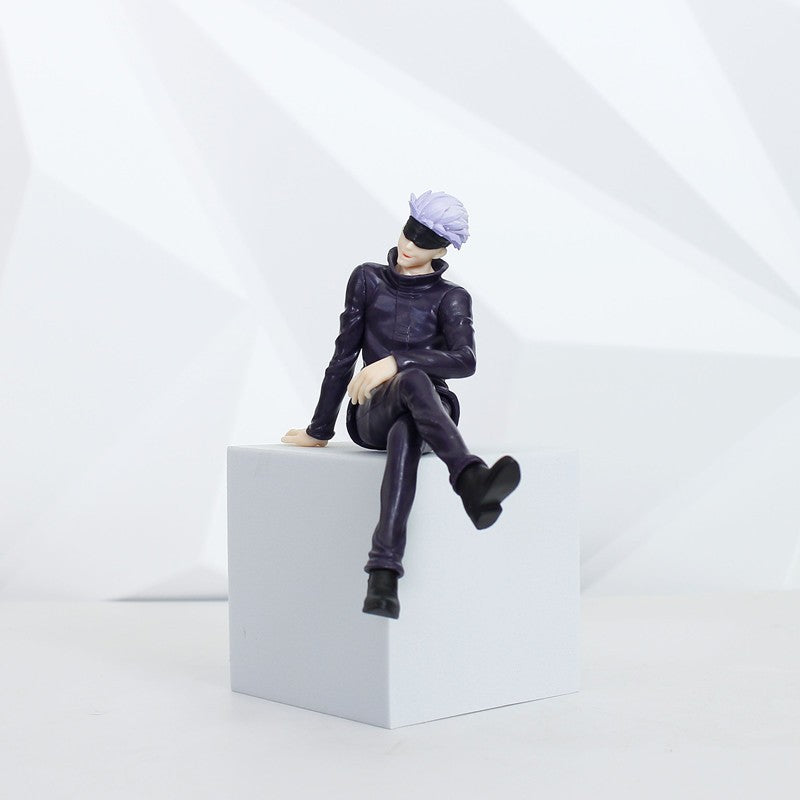 13cm Anime Japonês Jujutsu Kaisen Figura Gojo Satoru Boneco de Ação Brinquedos de PVC Modelo Estátua Colecionável Noodle Stopper Presente Infantil
