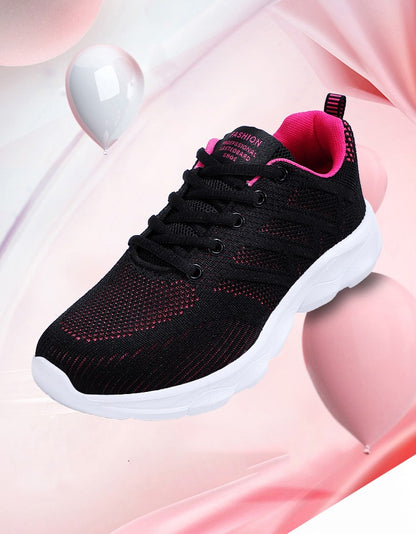 Novos Tênis Femininos Casuais Sapatos da Moda Respiráveis para Caminhada em Malha Sapatos Baixos Femininos 2024 Tenis Feminino Branco Sapatos esportivos femininos