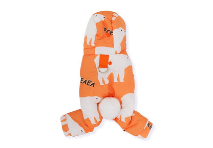 Roupa de algodão para cães de outono e inverno, à prova de respingos, quente, de quatro patas, para filhotes, roupa impermeável para animais de estimação, Teddy Puppy