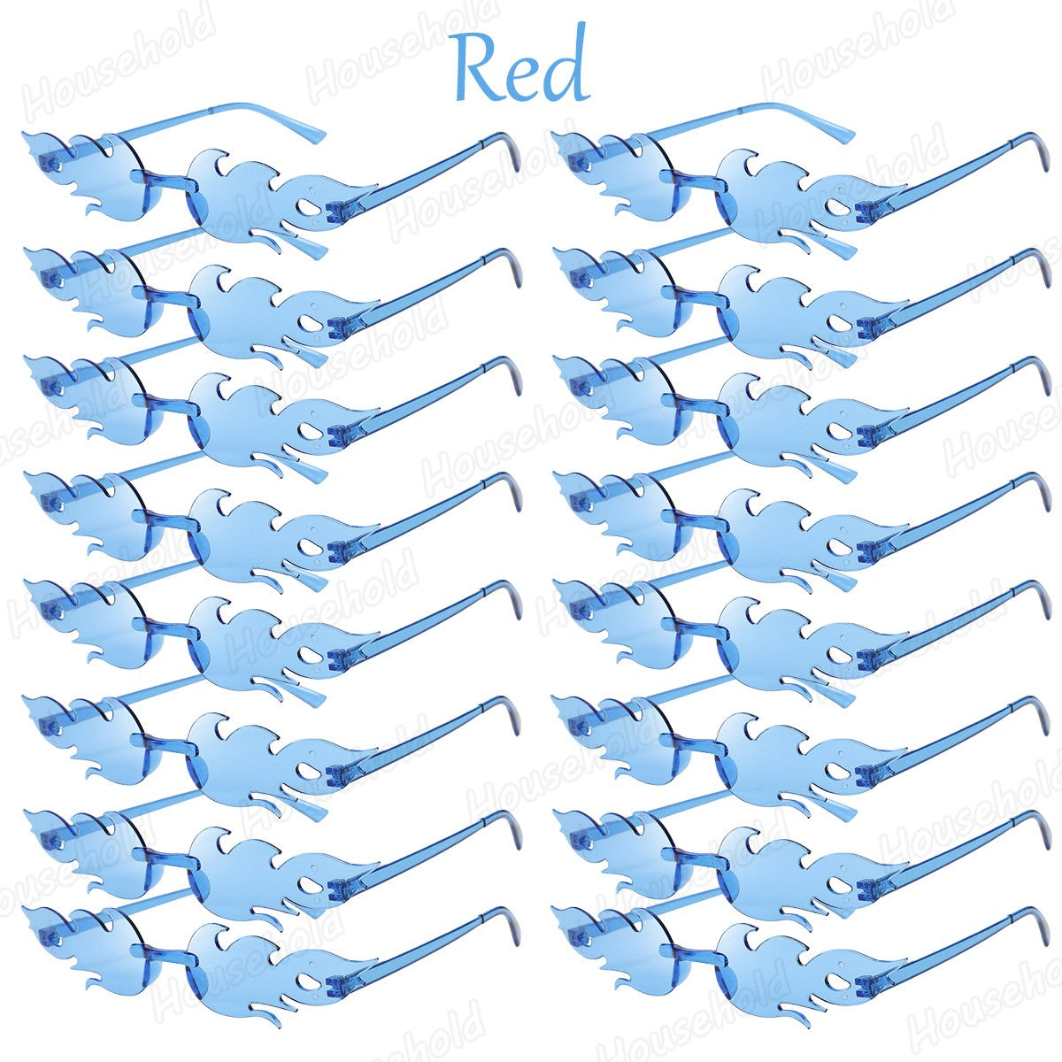 12-120Pcs Fire Flame Sunglasses Rimless Fire Sunglasses Candy Color Party Sunglasses Wedding Funny Sunglasses for Guest