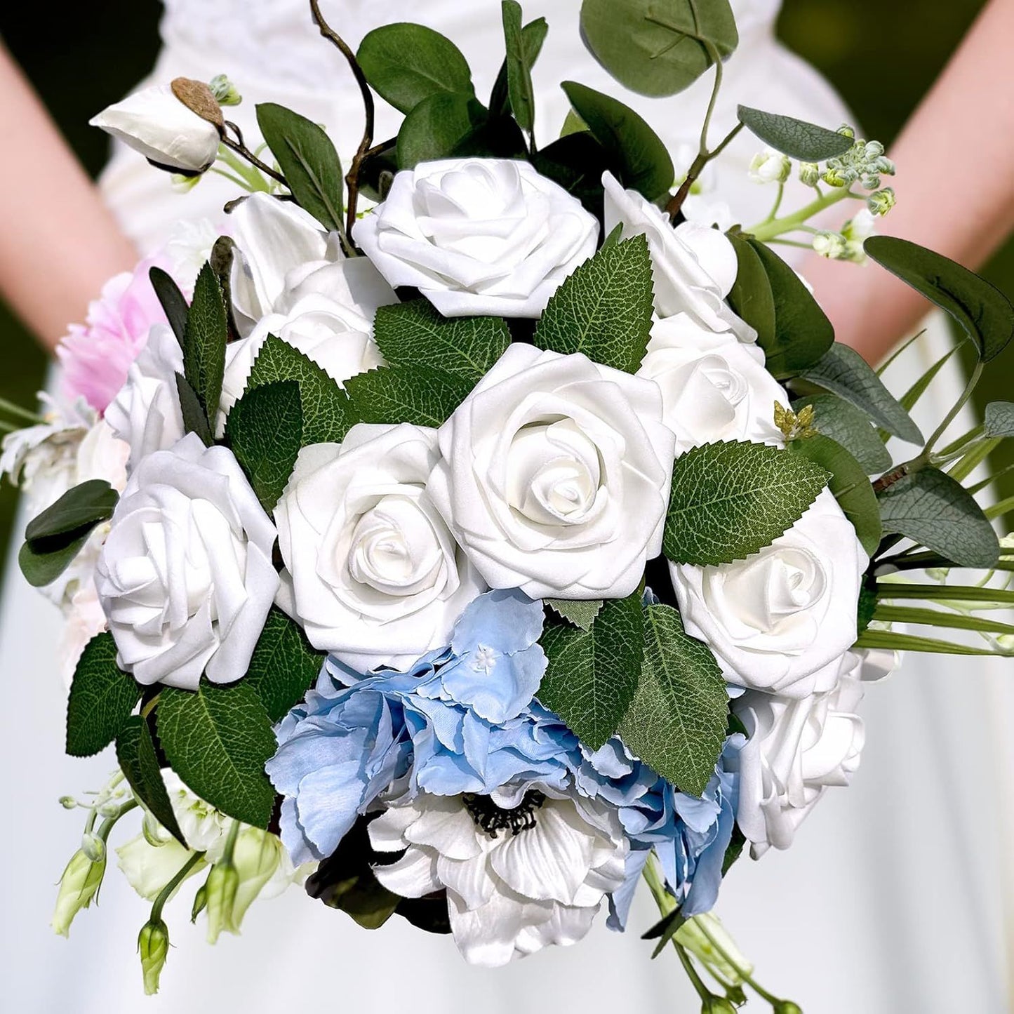 Artificial Flower PE Foam Rose Wedding Wreath Bride Bouquet Festival Decoration Accessory Home Room Outdoor Yard Diy Cheap Props