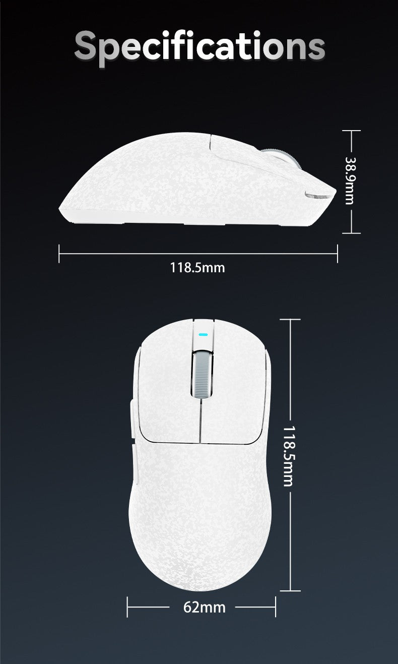 AJAZZ AJ199 Mouse Gamer Sem Fio PAW3311 24000DPI Leve Bluetooth/Com Fio em Fibra de Carbono para PC Laptop Gamer