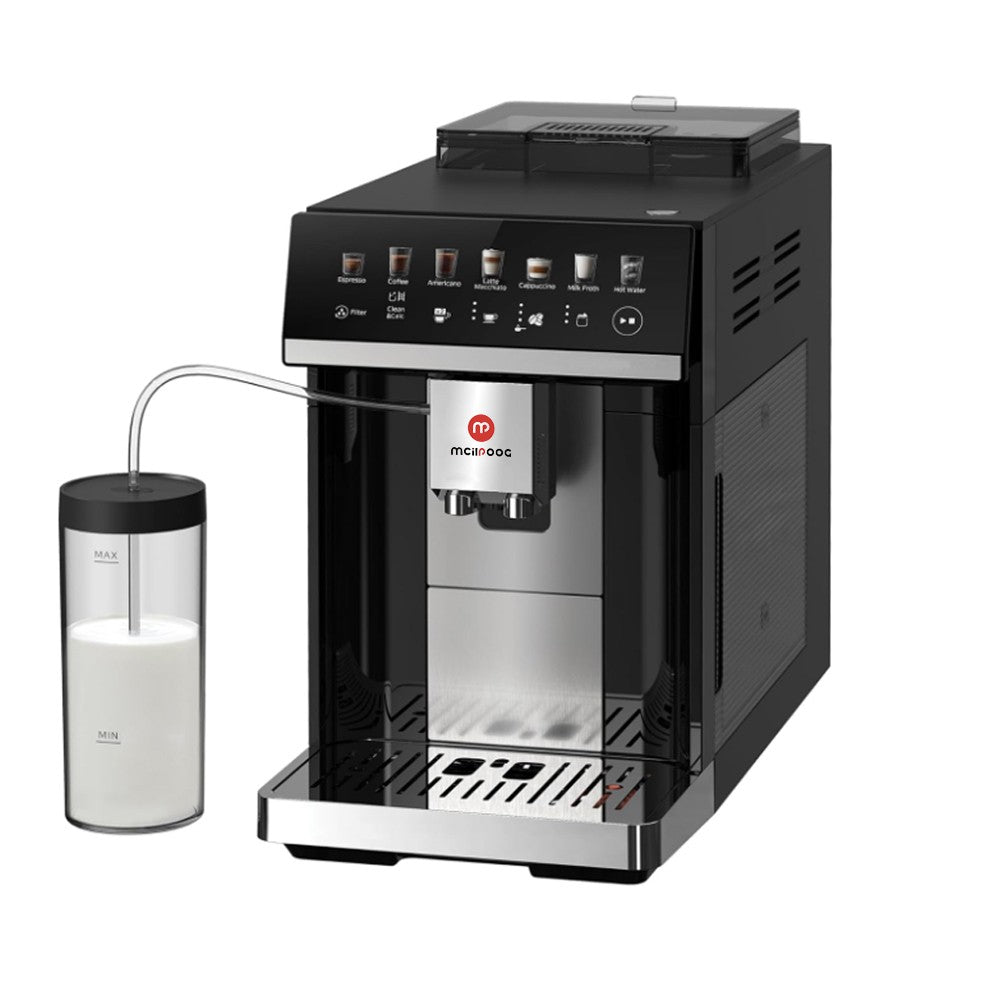 Máquina de Café Expresso Automática Mcilpoog M3 – Espumador e Reservatório de Leite Integrados, 7 Variedades de Café, Tela Sensível ao Toque