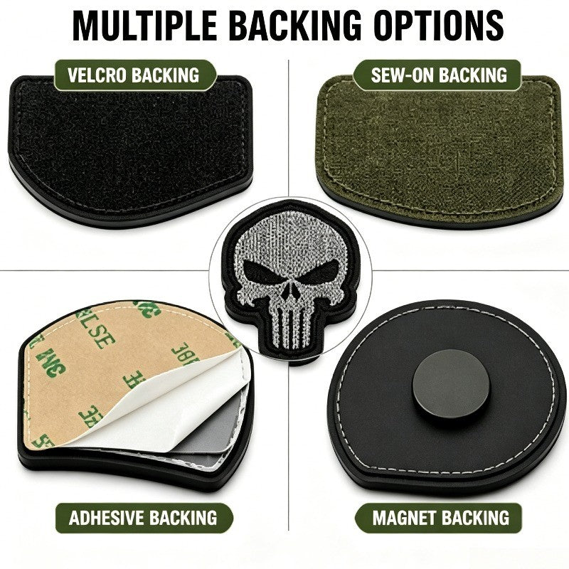 Wholesale Custom PVC Patch 3D Rubber Soft Badges Personalised Logo with Hook&Loop Backing Tactical Patches for Clothing Bags