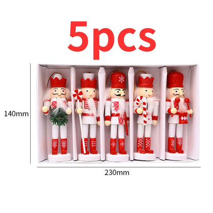 10/12/14cm Nutcracker Miniatures Pink Series Nutcracker Puppet Ornaments Desktop Decoration Cartoons Walnuts Soldiers Band Do