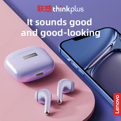Fone de Ouvido TWS Original Lenovo LP40 Pro 100% Sem Fio Bluetooth 5.1 Esportivo com Redução de Ruído Controle de Toque 250mAh Novo 2022