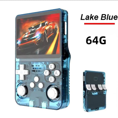 Open Source R36S Retro Handheld Game Console, Linux System, 3.5" IPS Screen, Portable Pocket Video Player, 64GB Preloaded Games