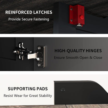 Folding Dining Table with 6 Wheels, Drop Leaf Tables for Small Spaces, Foldable Dining Table with 2-Layer Storage Rack, Kitchen