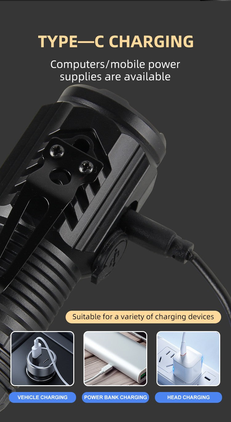 Portable Mini LED Handheld Flashlight Powerful Fingertip Torch Outdoor Waterproof Hiking Camping Flash Light with Pen Clip