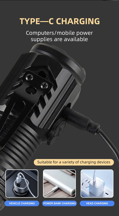 Portable Mini LED Handheld Flashlight Powerful Fingertip Torch Outdoor Waterproof Hiking Camping Flash Light with Pen Clip