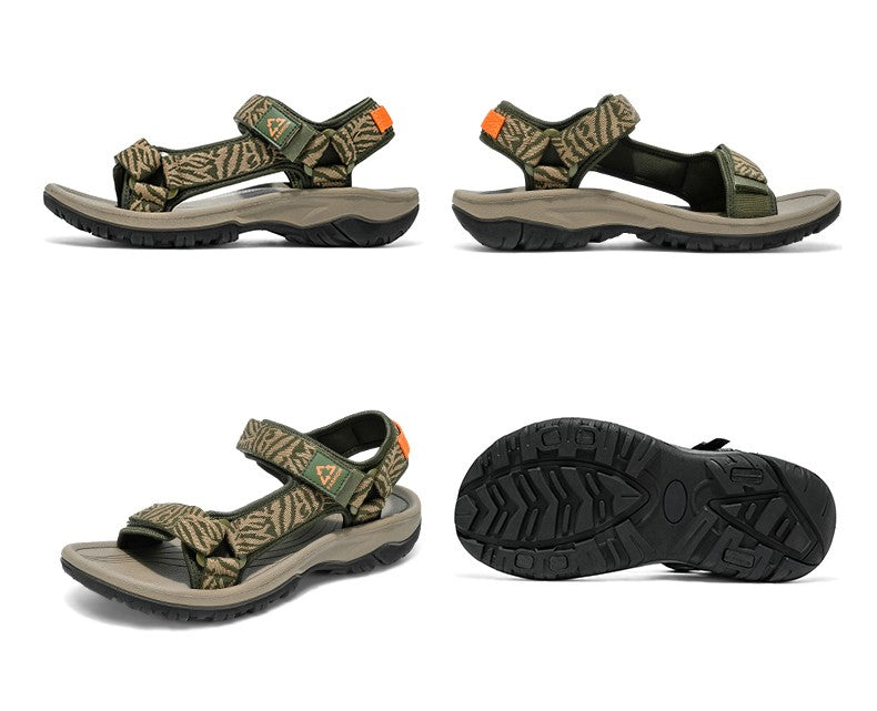 Classic Men's Hiking Sport Sandals Lightweight Leisure Beach Shoes Summer Open-Toe Breathable Travel Walking Sandials