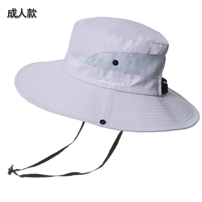 Women Ponytail Fisherman Hat Waterproof Sun Cap Pure Color Outdoor Travel Fishing Climbing Hiking Large Brim Bucket Hat undefine