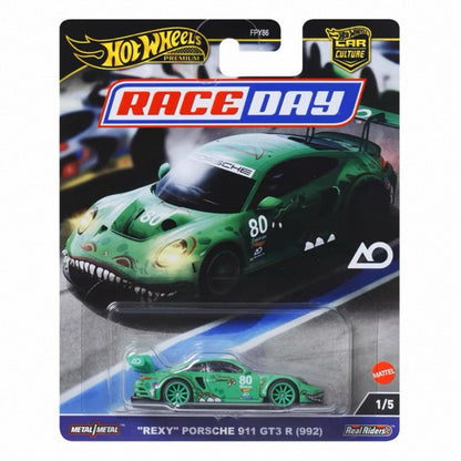 Hot Wheels Fpy86 Car Culture - Race Day (D) Porsche Bmw Nissan Premium Carros de Brinquedo de Metal Fundido de Alta Qualidade para Presentes de Aniversário e Natal