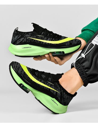 Tênis de Corrida Masculino Respirável Amortecimento de Corrida ao Ar Livre Tênis de Caminhada Tênis de Luxo para Casais Sapatos Antiderrapantes de Malha para Todo-Terreno