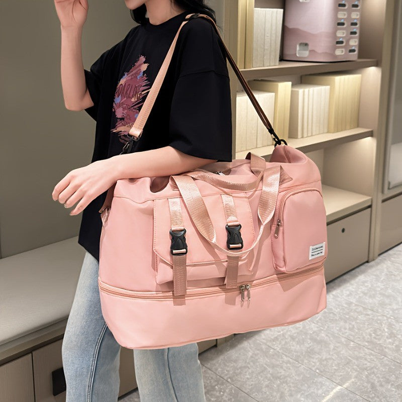 Large capacity multifunctional travel fitness bag - multi compartment design, suitable for travel, gym and daily use