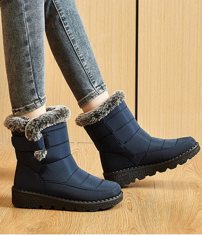 Boots Woman Fashion Winter Boots Women Winter Shoes Women's Snow Boots With Fur Super Warm Footwear Low Heels Middle Botas Mujer