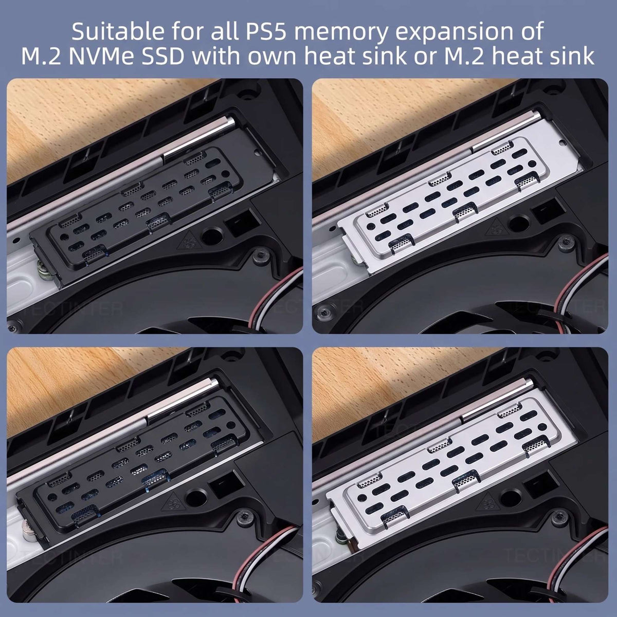 SSD Heatsink Dust Cover For PS5 Slim/Pro Console M.2 SSD Extension Slot Heat Dissipation Breathable Hole Aluminum Heat Case