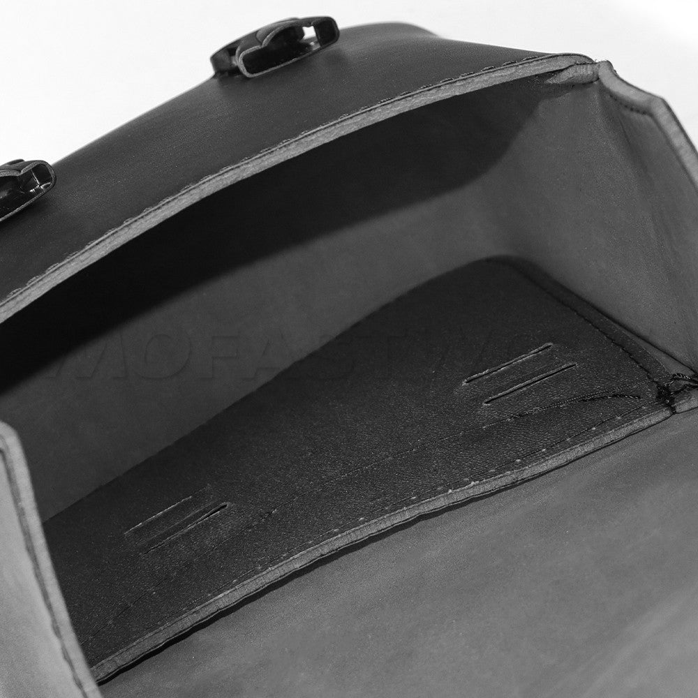 Universal Accessories Triangle Synthetic Leather Motorcycle Side Saddle Bag for Cafe Racer ATV For Harley Sportster XL 883/1200