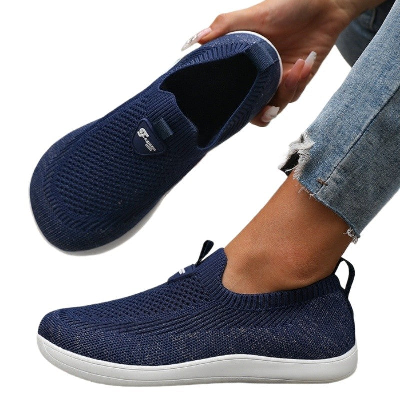 Wide Toe Flat Shoes for Women Lightweight Comfortable Fashion Walking Shoes New Minimalist Mesh Causal Sneakers Zapatos De Mujer