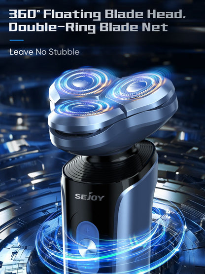 SEJOY 3 In 1 Man Shaver Electric Razor Rechargeable Triple Blade Trimmer Beard Floating Head Waterproof Hair Shaving Machine