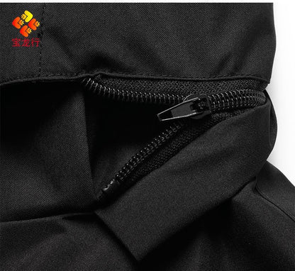 Jaqueta de Trabalho Leve com Capuz, Corta-Vento Refletivo Impermeável Resistente à Abrasão para Exterior