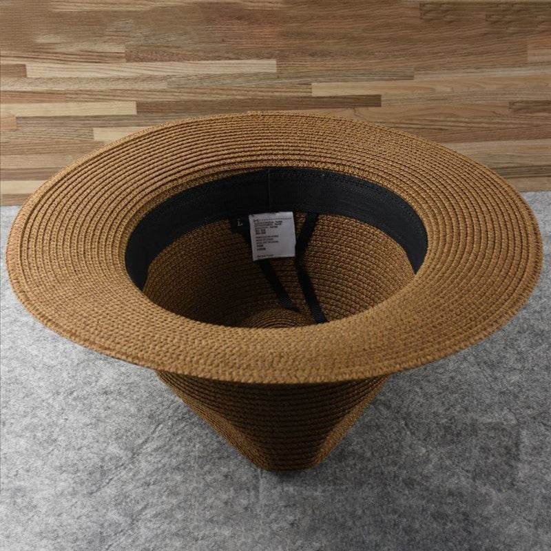 Extra Large Panama Straw Hat Summer Wide Brim UV Protection Adjustable Beach Sun Hat for Women Men Travel