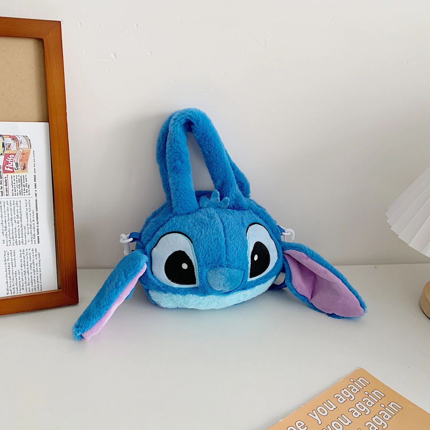 Disney Lilo & Stitch Plush Toys Kawaii Plush Messenger Bag Girl Handbag Anime Stuffed Toys Children Cartoon Plushie Soft Bag