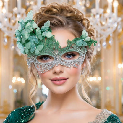 Butterfly Masquerade Mask Lightweight Gradient Party Mask Lace Half Face Mask Delicate For Birthday Party Wedding Costume Party